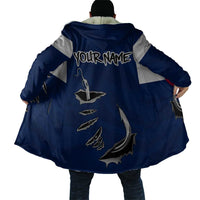 Custom Fishing Hook Cloak with Colorado Flag Theme and Blue White Graphic Pattern - Wonder Print Shop