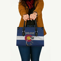 Custom Fishing Hook Leather Bag with Colorado Flag Theme and Blue White Graphic Pattern - Wonder Print Shop