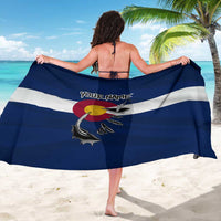 Custom Fishing Hook Sarong with Colorado Flag Theme and Blue White Graphic Pattern - Wonder Print Shop