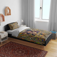 Zora Neale Hurston Bedding Set Bold Kente and Art Deco Pattern - I Am Not Tragically Colored - Wonder Print Shop
