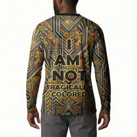Zora Neale Hurston Button Sweatshirt Bold Kente and Art Deco Pattern - I Am Not Tragically Colored