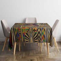 Zora Neale Hurston Tablecloth Bold Kente and Art Deco Pattern - I Am Not Tragically Colored - Wonder Print Shop