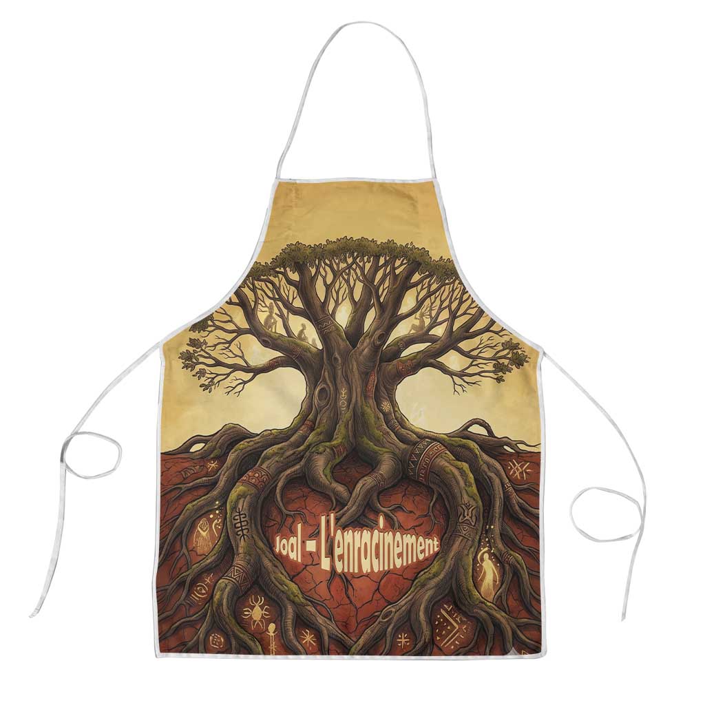 Léopold Sédar Senghor Apron Sacred Baobab Tree Design African Roots and Symbols Theme Negritude Movement - Wonder Print Shop