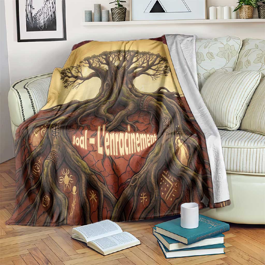 Léopold Sédar Senghor Blanket Sacred Baobab Tree Design African Roots and Symbols Theme Negritude Movement - Wonder Print Shop