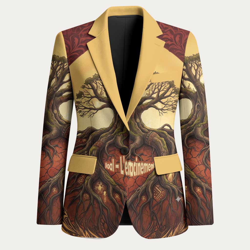 Léopold Sédar Senghor Blazer Sacred Baobab Tree Design African Roots and Symbols Theme Negritude Movement - Wonder Print Shop
