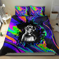 Funny Psychedelic Monkey Thinker Bedding Set Trippy Curiosity Vibes