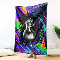 Funny Psychedelic Monkey Thinker Blanket Trippy Curiosity Vibes