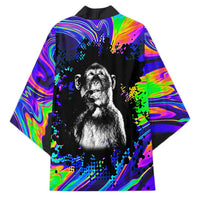Funny Psychedelic Monkey Thinker Kimono Trippy Curiosity Vibes