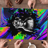 Funny Psychedelic Monkey Thinker Puzzle Trippy Curiosity Vibes
