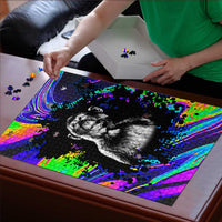 Funny Psychedelic Monkey Thinker Puzzle Trippy Curiosity Vibes