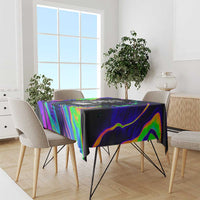 Funny Psychedelic Monkey Thinker Tablecloth Trippy Curiosity Vibes