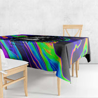 Funny Psychedelic Monkey Thinker Tablecloth Trippy Curiosity Vibes