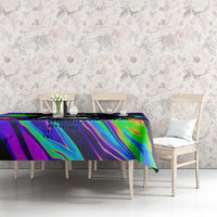 Funny Psychedelic Monkey Thinker Tablecloth Trippy Curiosity Vibes