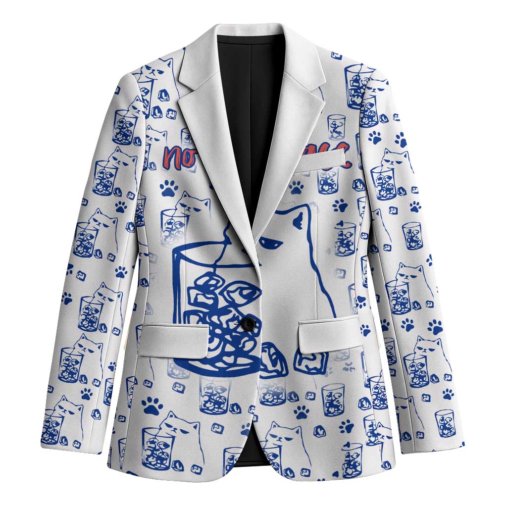 No Ice Please Cat Blazer Grumpy Cat with Drink Humor