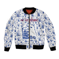 No Ice Please Cat Bomber Jacket Grumpy Cat with Drink Humor