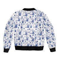 No Ice Please Cat Bomber Jacket Grumpy Cat with Drink Humor