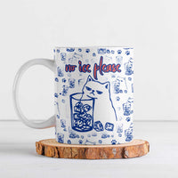 No Ice Please Cat Ceramic Mug Grumpy Cat with Drink Humor