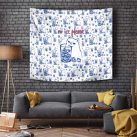 No Ice Please Cat Tapestry Grumpy Cat with Drink Humor