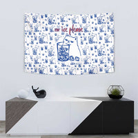 No Ice Please Cat Tapestry Grumpy Cat with Drink Humor