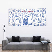 No Ice Please Cat Tapestry Grumpy Cat with Drink Humor