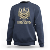 Navy mechanic dad sweatshirt with DAD gear and mechanic quote graphic on front