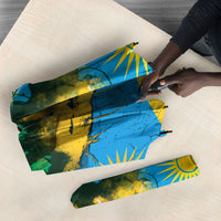Rwanda Independence Day Umbrella Distressed Grunge Flag Design - Broken Chains And 1962 Graphic