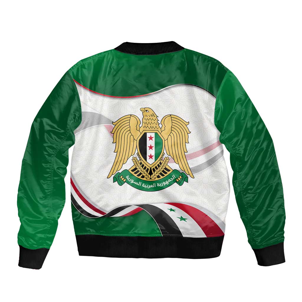 Syria Independence Day Bomber Jacket with National Flag and Emblem