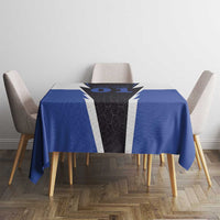 Personalized Bass Fishing Tablecloth Jumping Fish and Blue White Lightning Pattern Design - Wonder Print Shop