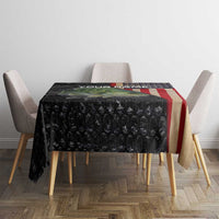 Custom Largemouth Bass Fishing Tablecloth American Flag and Bubble Texture Background - Wonder Print Shop