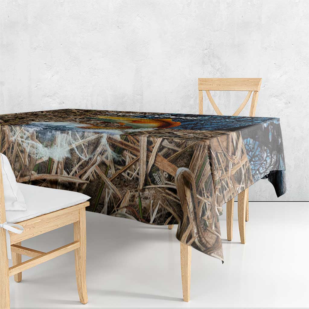 Redfish Splashing in Marsh Grass Tablecloth Custom Name and Nature Background Design - Wonder Print Shop