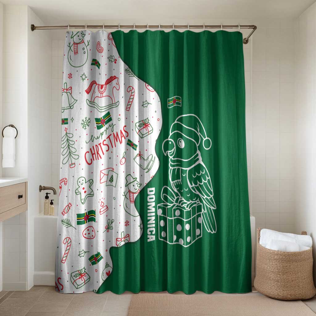 Dominica Christmas Bathroom Set with Parrot Gift Box and Festive Pattern Design - Wonder Print Shop