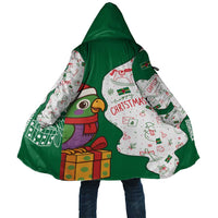Dominica Christmas Cloak with Parrot Gift Box and Festive Pattern Design - Wonder Print Shop