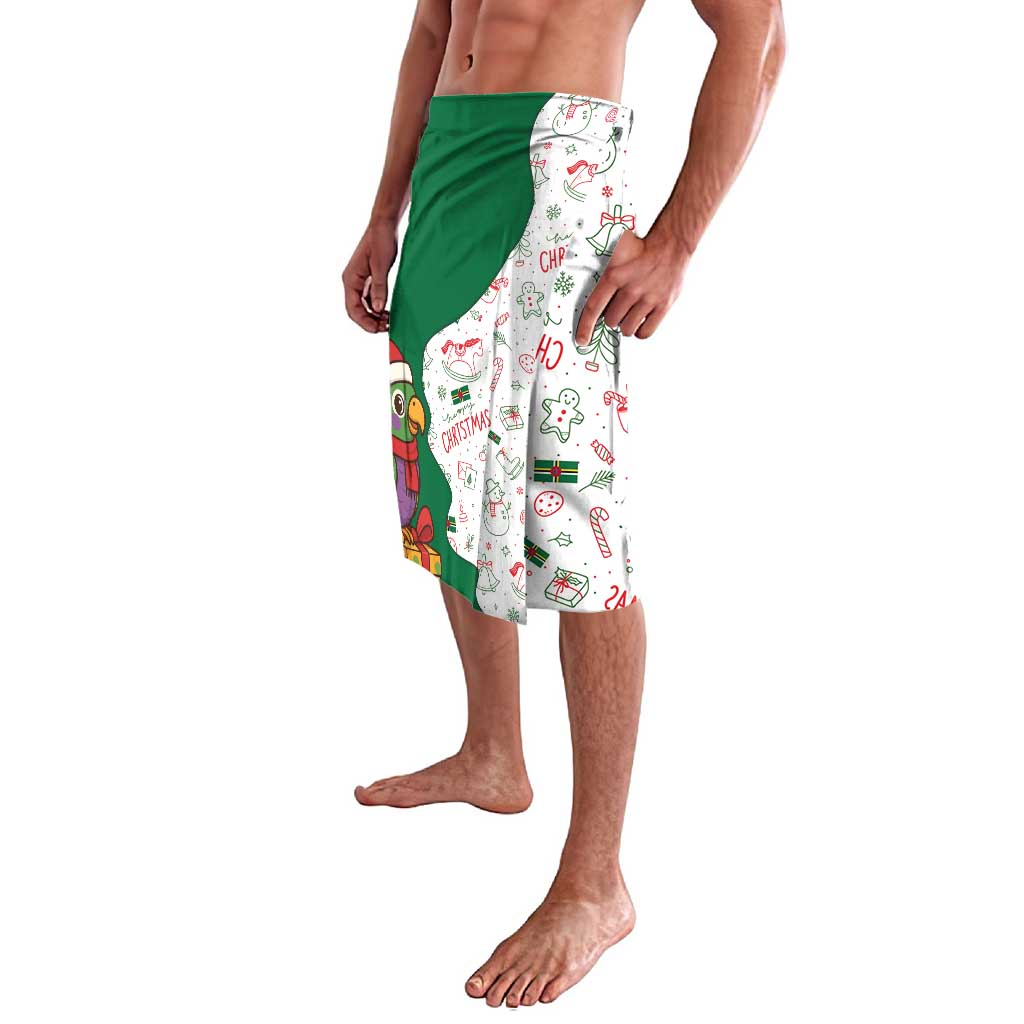 Dominica Christmas Lavalava with Parrot Gift Box and Festive Pattern Design - Wonder Print Shop