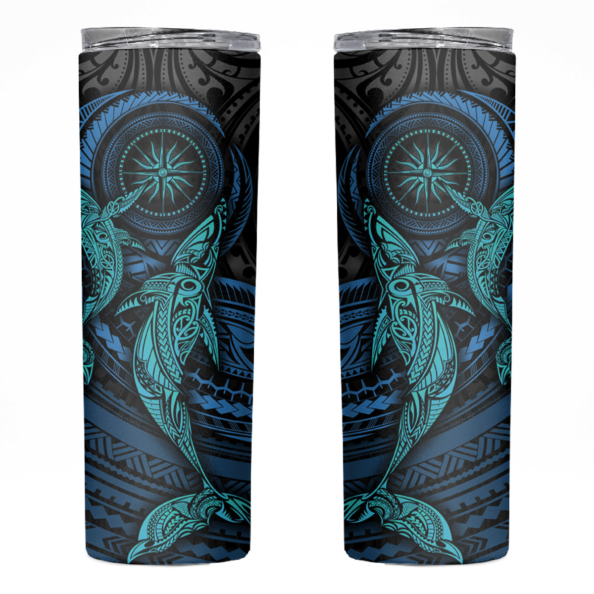 Polynesian Whale Skinny Tumbler