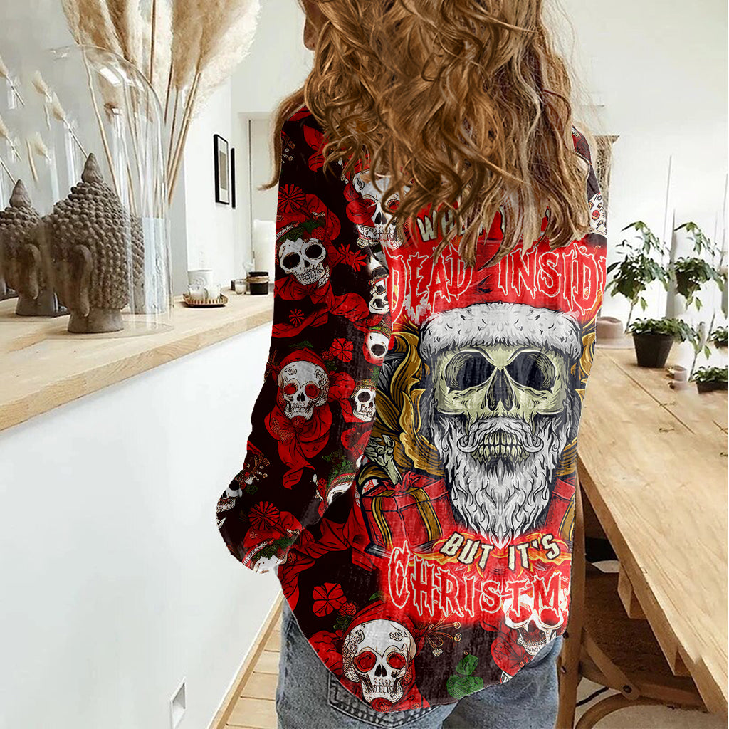 christmas-skull-women-casual-shirt-when-youre-dead-inside-but-its-christmas