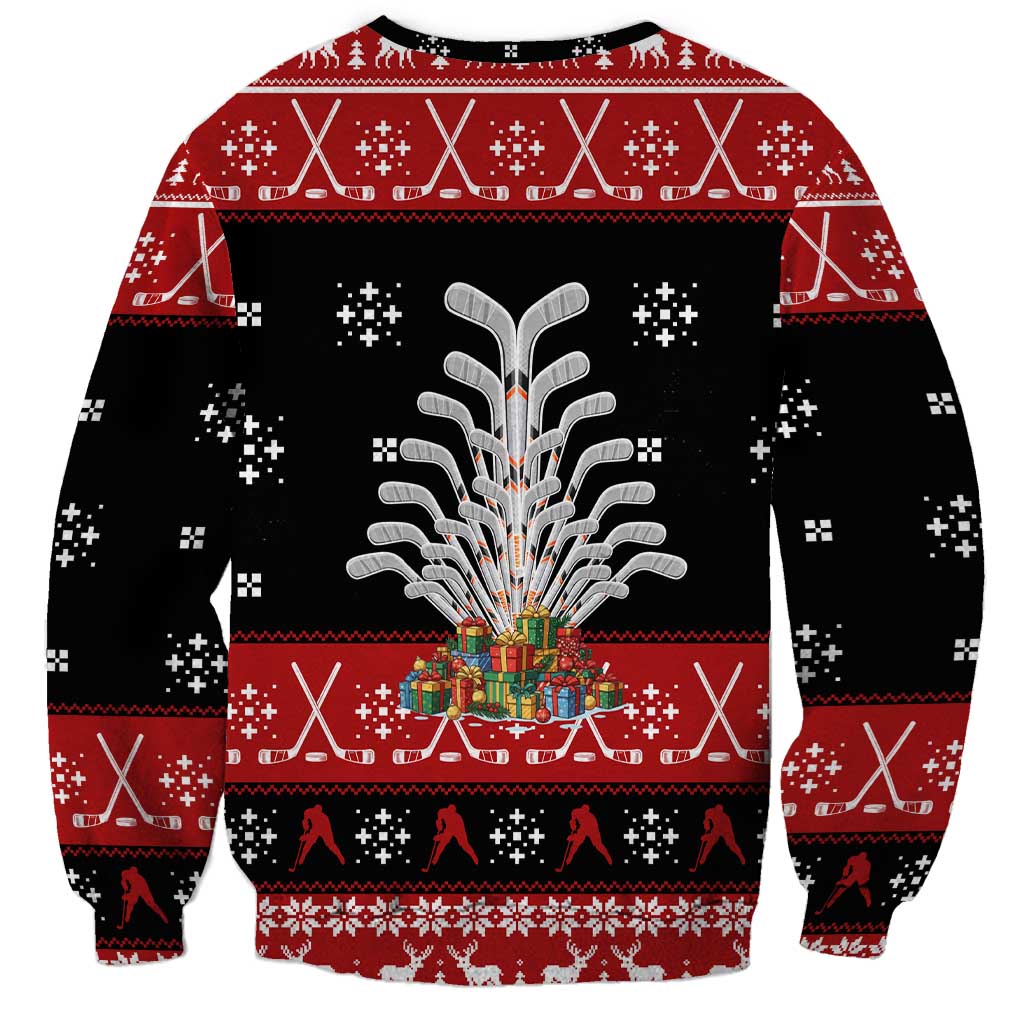 Hockey Is Back Christmas Sweatshirt Xmas Holiday Patterns - Wonder Print Shop