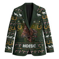 Horse All I Need For Christmas Christmas Blazer Xmas Holiday Patterns - Wonder Print Shop