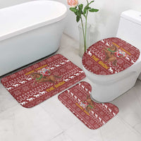Horse Through The Snow Christmas Design Bathroom Set Xmas Holiday Patterns - Wonder Print Shop