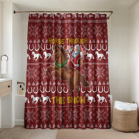 Horse Through The Snow Christmas Design Bathroom Set Xmas Holiday Patterns - Wonder Print Shop