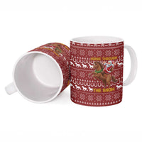 Horse Through The Snow Christmas Design Ceramic Mug Xmas Holiday Patterns - Wonder Print Shop