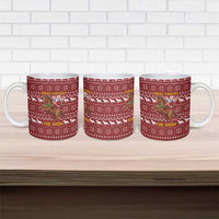 Horse Through The Snow Christmas Design Ceramic Mug Xmas Holiday Patterns - Wonder Print Shop