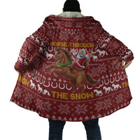 Horse Through The Snow Christmas Design Cloak Xmas Holiday Patterns - Wonder Print Shop