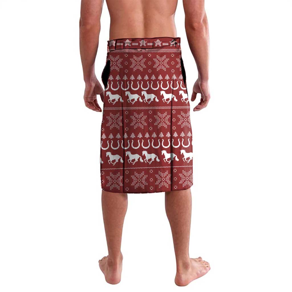 Horse Through The Snow Christmas Design Lavalava Xmas Holiday Patterns - Wonder Print Shop