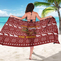 Horse Through The Snow Christmas Design Sarong Xmas Holiday Patterns - Wonder Print Shop