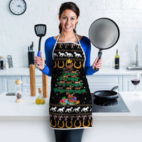 Horse Christmas Tree Christmas Design Apron Xmas Holiday Patterns - Wonder Print Shop