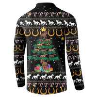 Horse Christmas Tree Christmas Design Button Sweatshirt Xmas Holiday Patterns - Wonder Print Shop