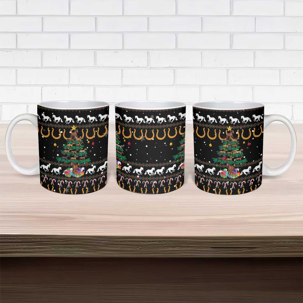 Horse Christmas Tree Christmas Design Ceramic Mug Xmas Holiday Patterns - Wonder Print Shop