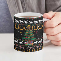 Horse Christmas Tree Christmas Design Ceramic Mug Xmas Holiday Patterns - Wonder Print Shop