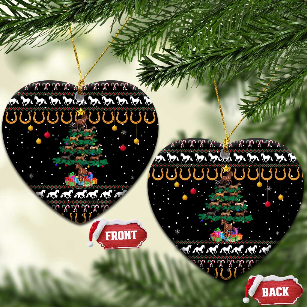 Horse Christmas Tree Christmas Design Ceramic Ornament Xmas Holiday Patterns - Wonder Print Shop