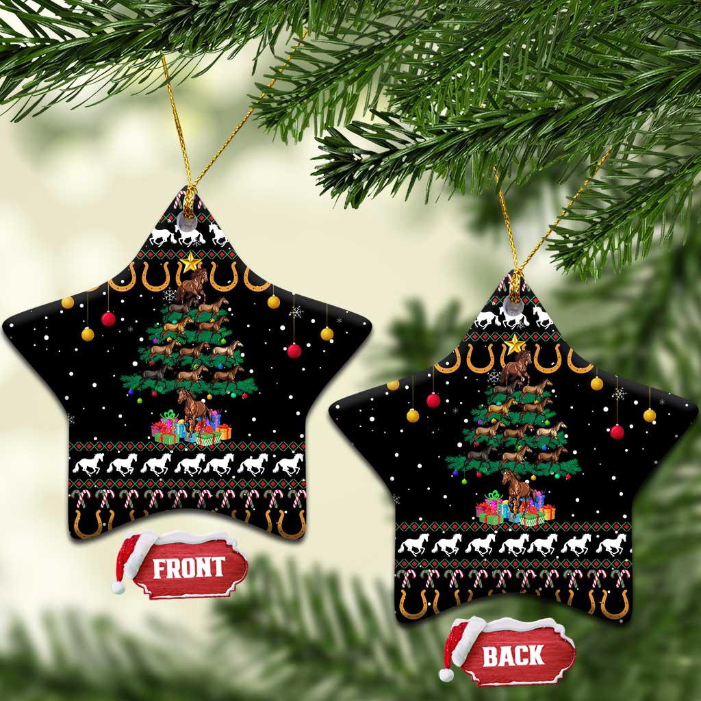 Horse Christmas Tree Christmas Design Ceramic Ornament Xmas Holiday Patterns - Wonder Print Shop